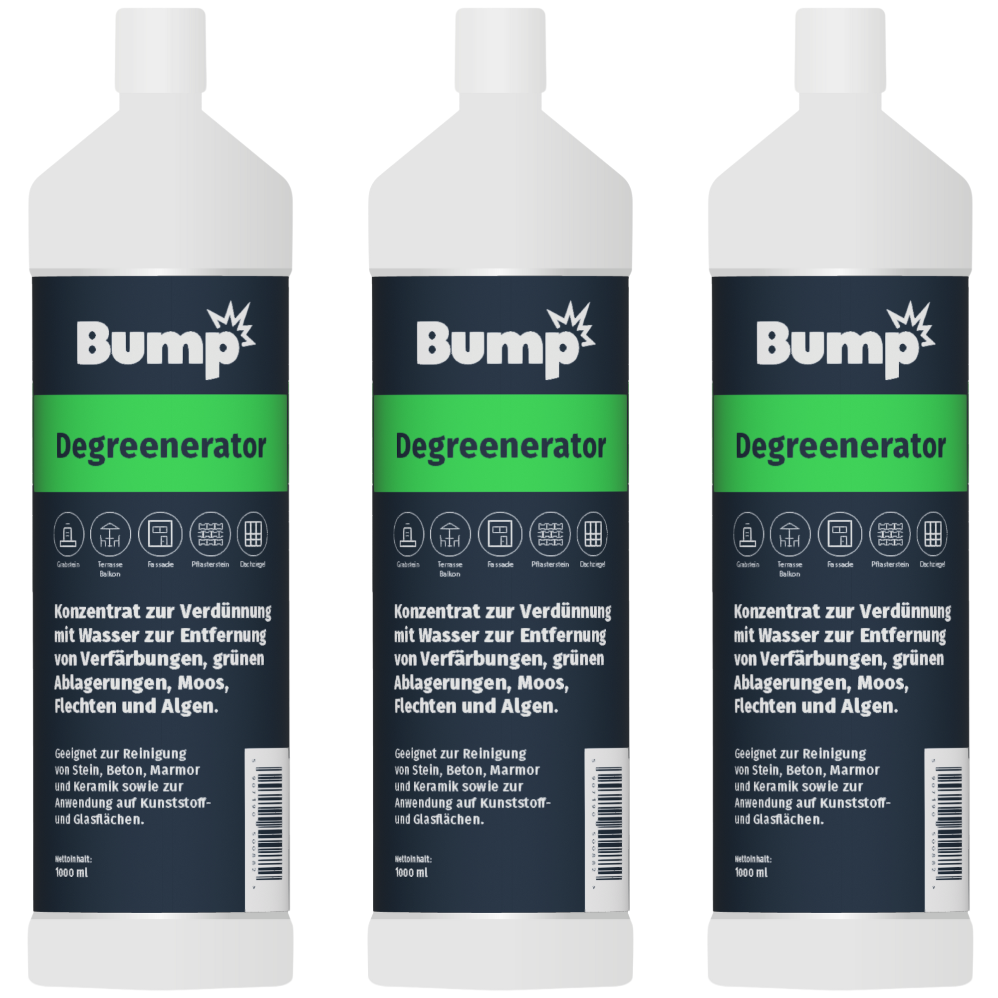 BUMP DEGREENERATOR do mchu glonów na zielony nalot kostki dachu elewacji 3L